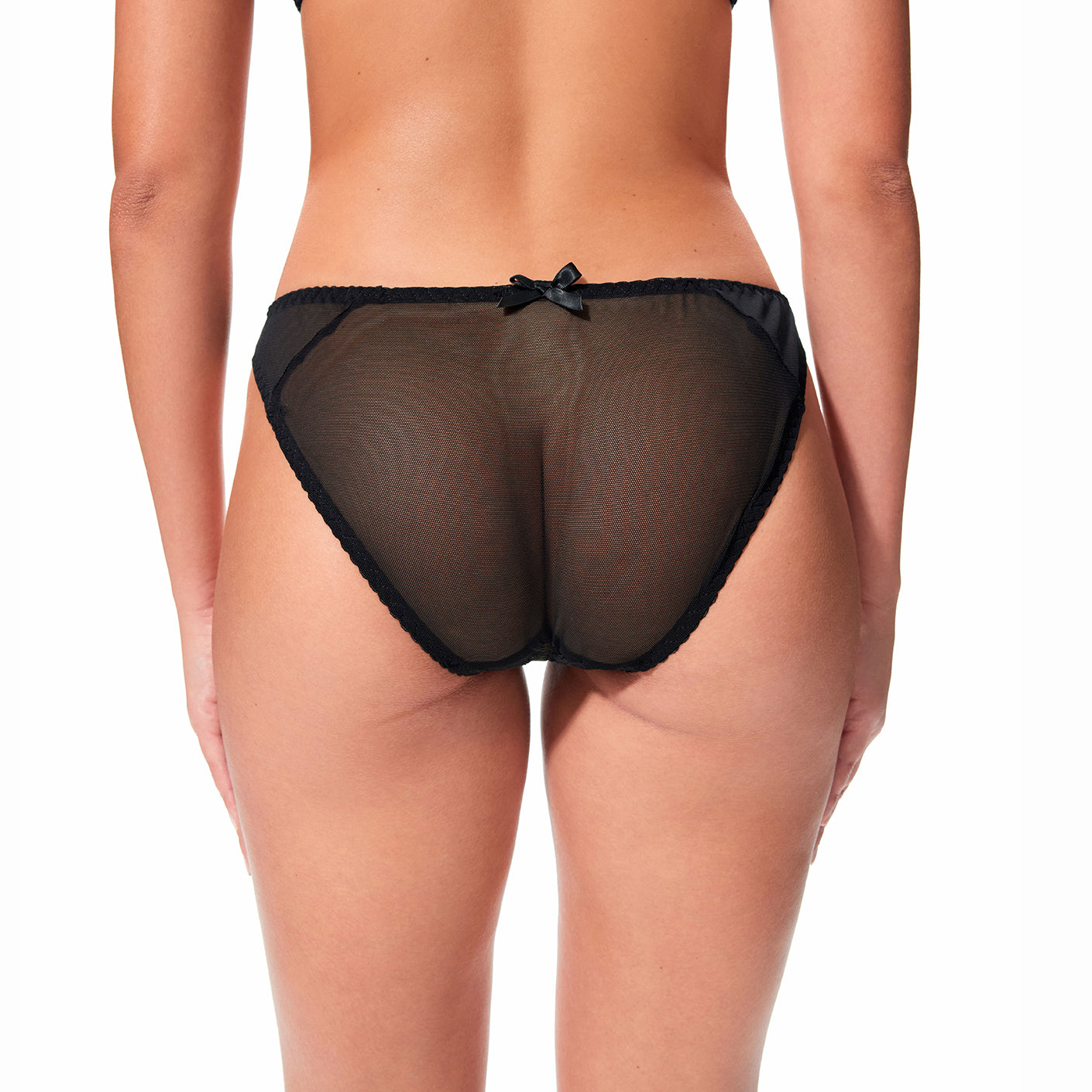 Crotchless Black Lace Brief